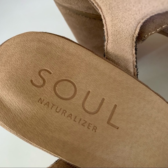 Soul Naturalizer Aries Brown Open Toe Block Heel Platform Sandals US size 9.5 M - Picture 2 of 9